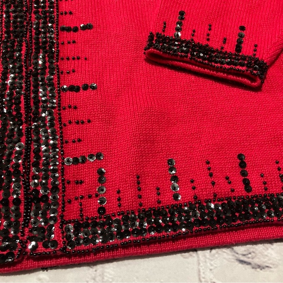 Storybook Knits Red Cardigan - Picture 2 of 4